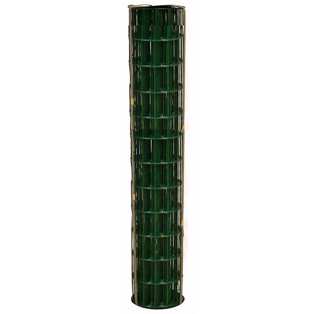 allFENZ Green PVC-Coated Welded Wire, 14-Gauge, 4 ft. x 100 ft.