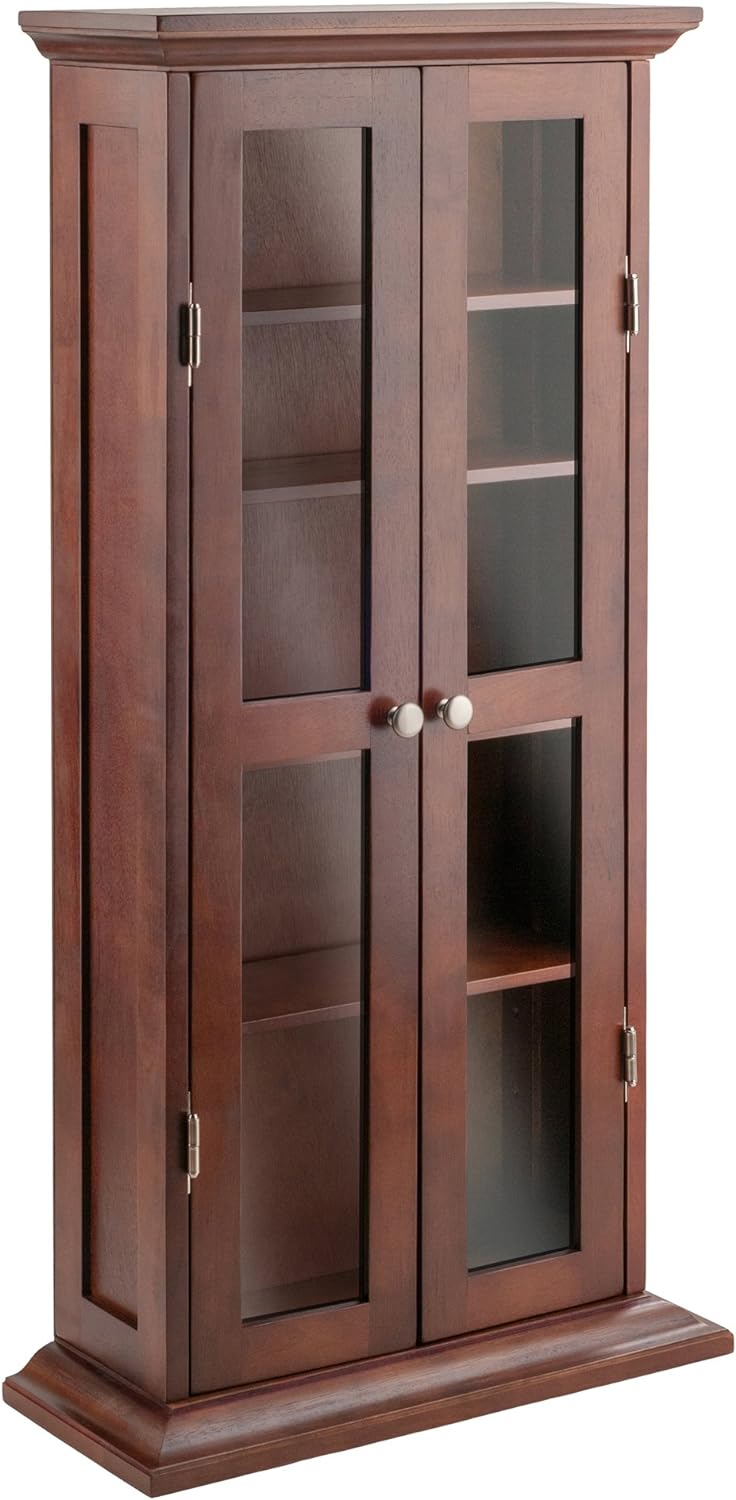 Winsome Wood Holden Media and Entertainment Cabinet, Antique Walnut