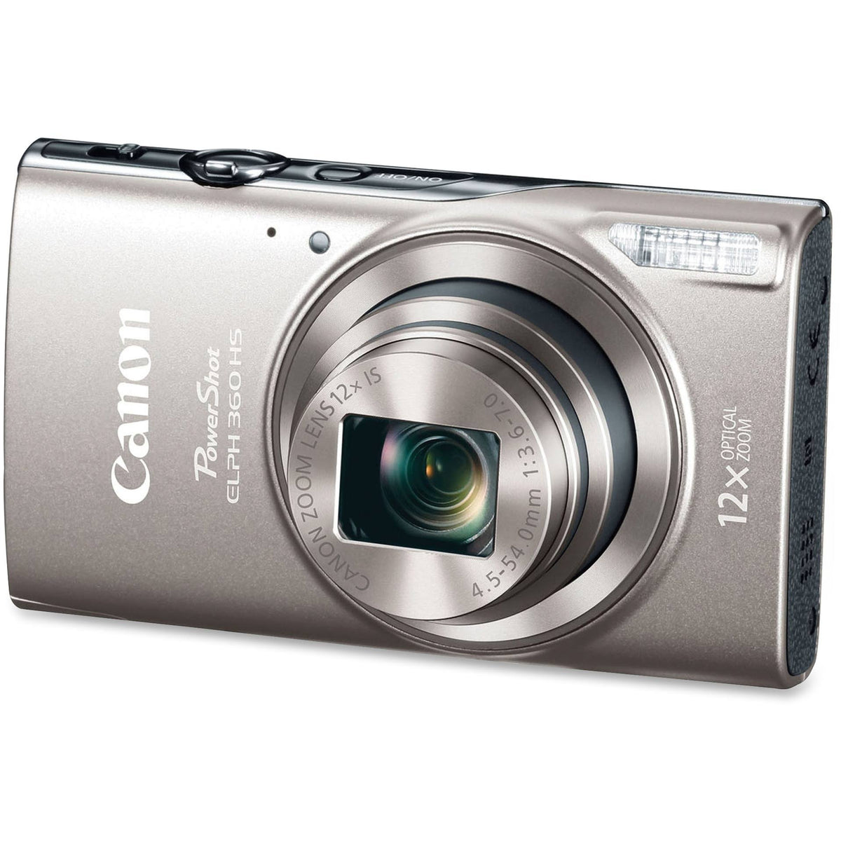 Canon PowerShot ELPH 360 HS Compact Digital Camera, 20.2 MP with 1080p Video, Silver