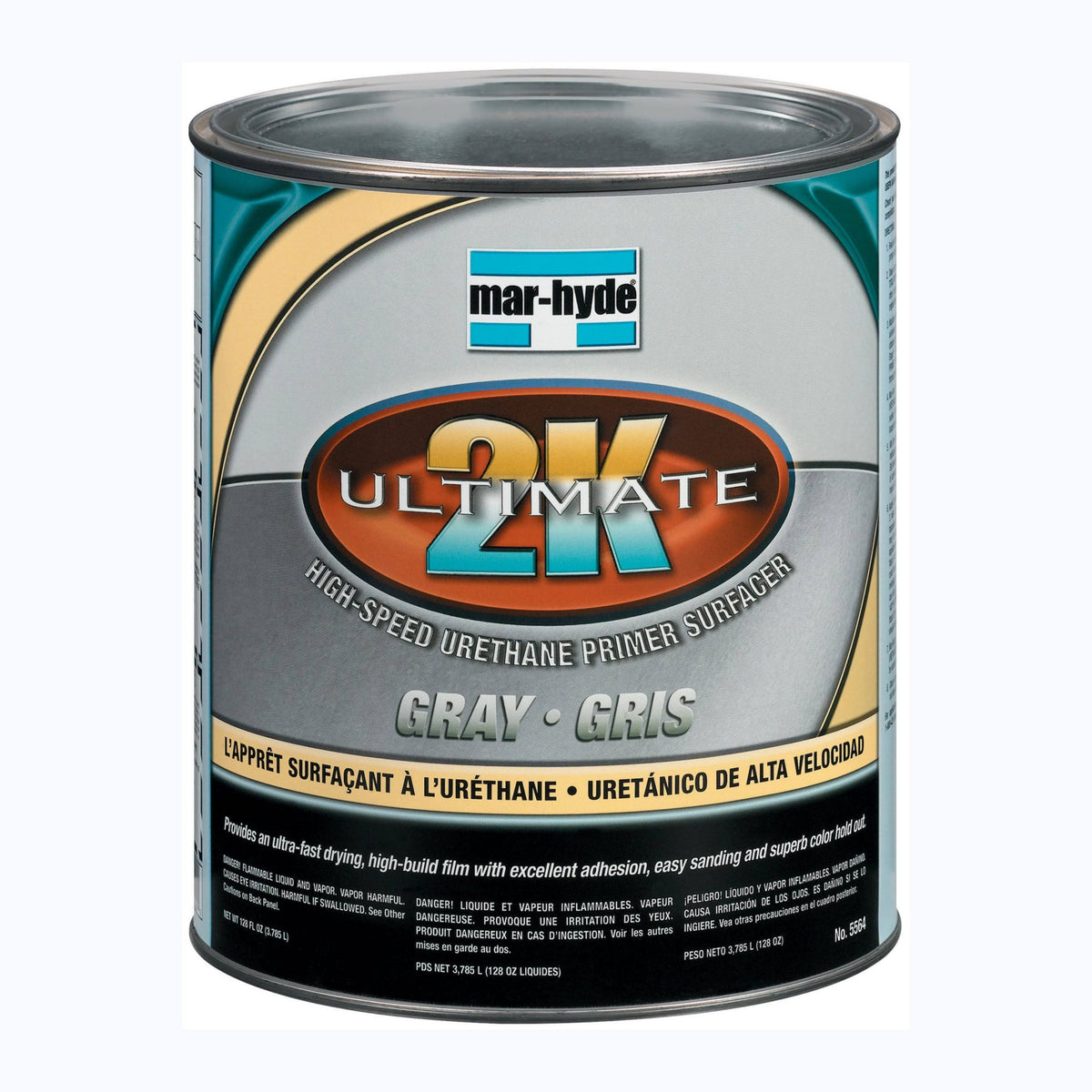 Mar-Hyde 5564 4.4 Ultimate 2K High-Speed Primer, Gray, 1-Gallon