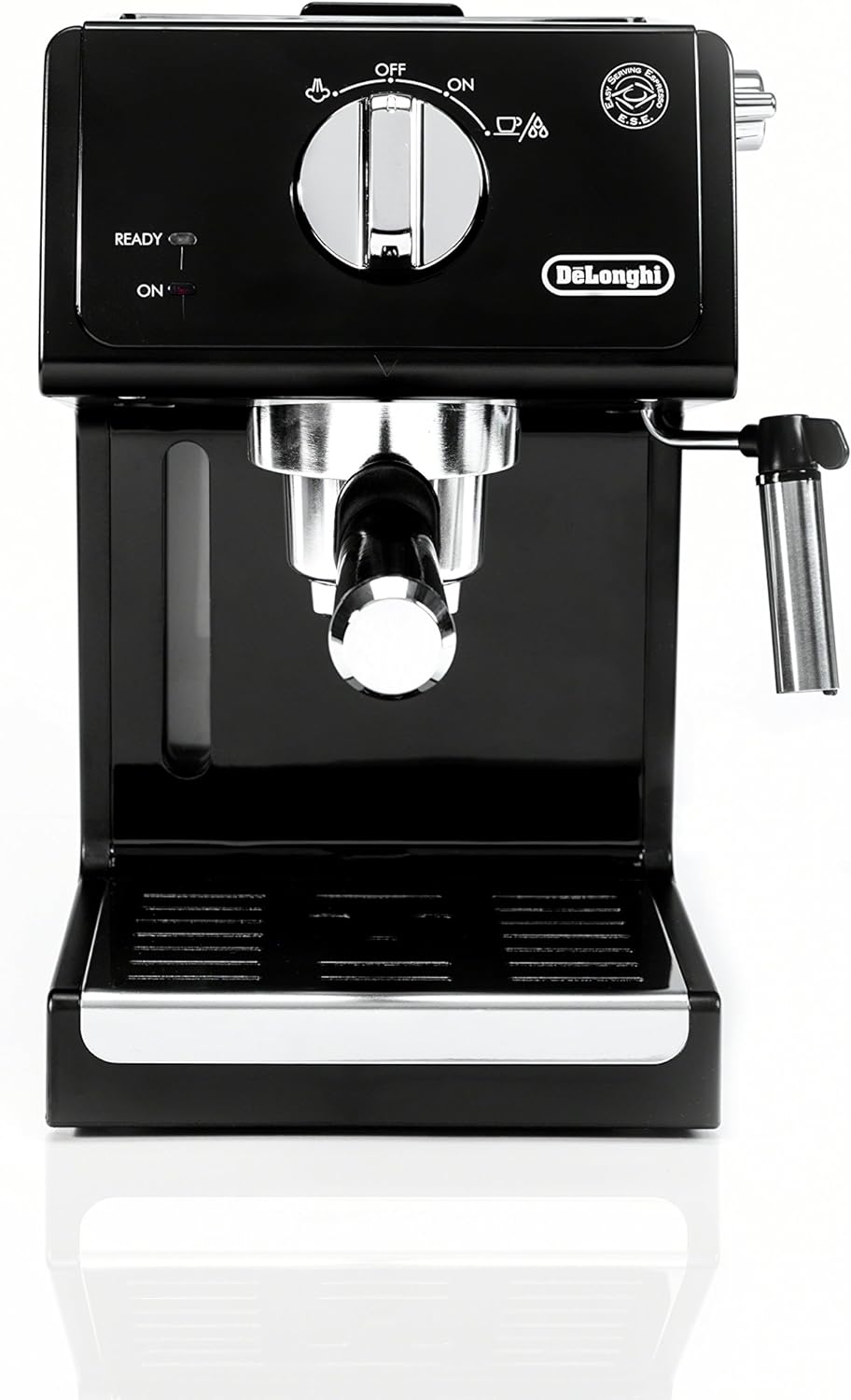 DeLonghi ECP3120 15 Bar Espresso Machine with Advanced Cappuccino System, Black/Stainless Steel, 9.6 x 7.2 x 11.9 Inches