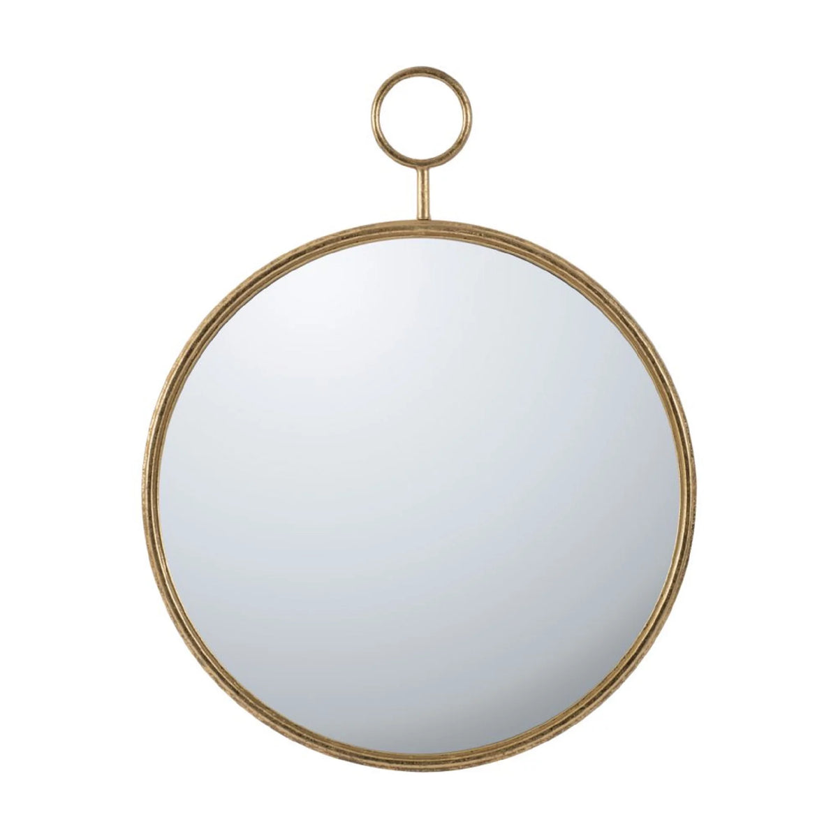 Modern Round Wall-Mounted Mirror Decor by CC Home Furnishings, 28.25, Gold Framed Style