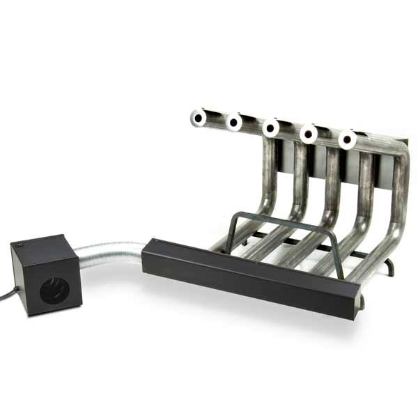 Masonry Fireplace Heater with 5 Tubes and Integrated Blower