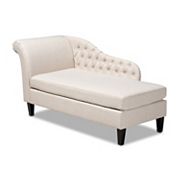 Baxton Studio Florent Chaise Lounge for Stylish Home Seating