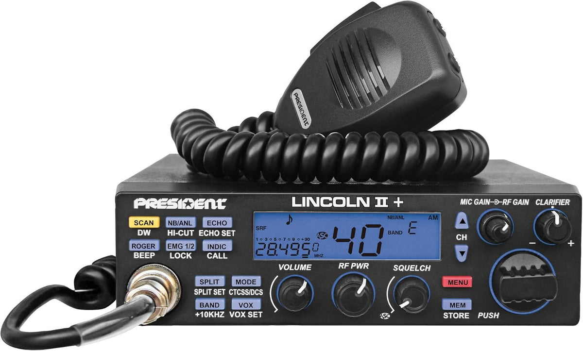 President Lincoln II Plus Ham Radio with 10-Meter and 12-Meter Band Support
