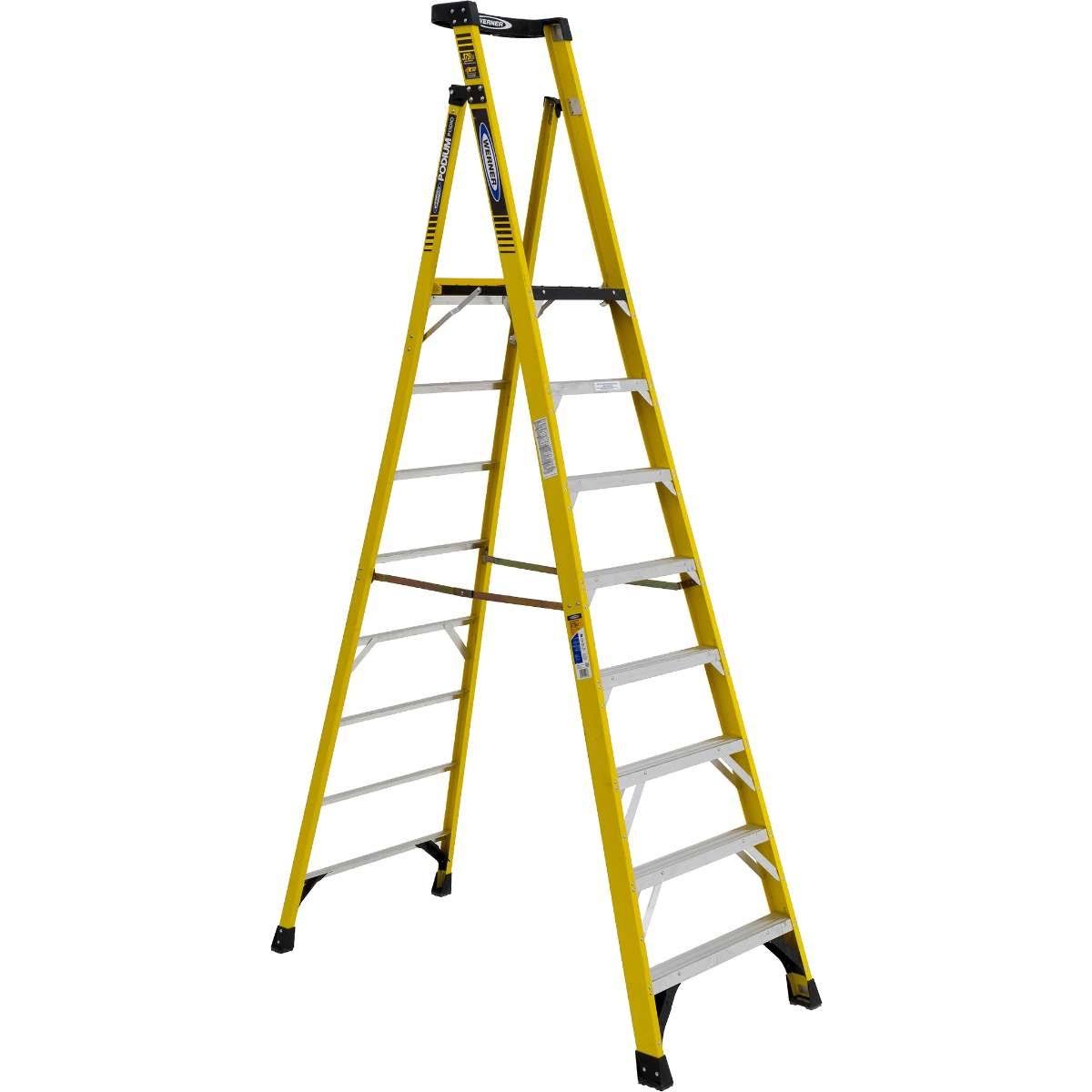 Werner Podium Fiberglass Step Ladder, 8-Foot, 375-LB Type IAA, PD7308