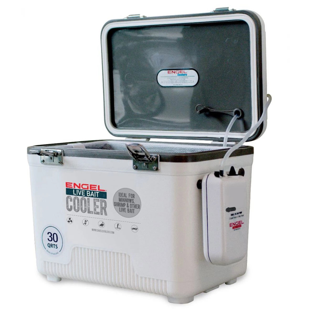 White Engel 30 Qt Live Bait Cooler