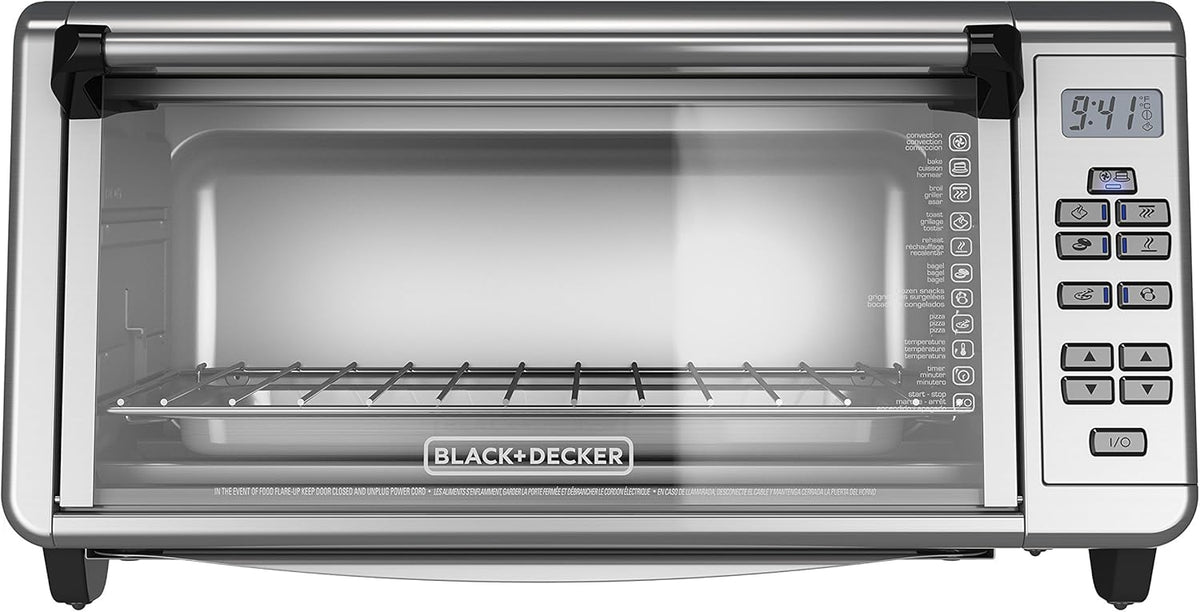 BLACK+DECKER TO3290XSBD Stainless Steel Toaster Oven, 8-Slice