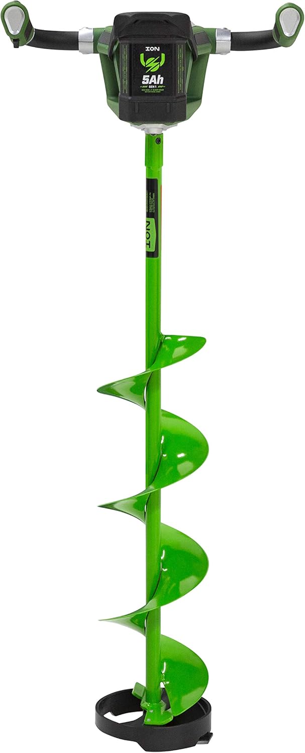 ION 39250 8 R1 Electric Ice Auger, Green and Black
