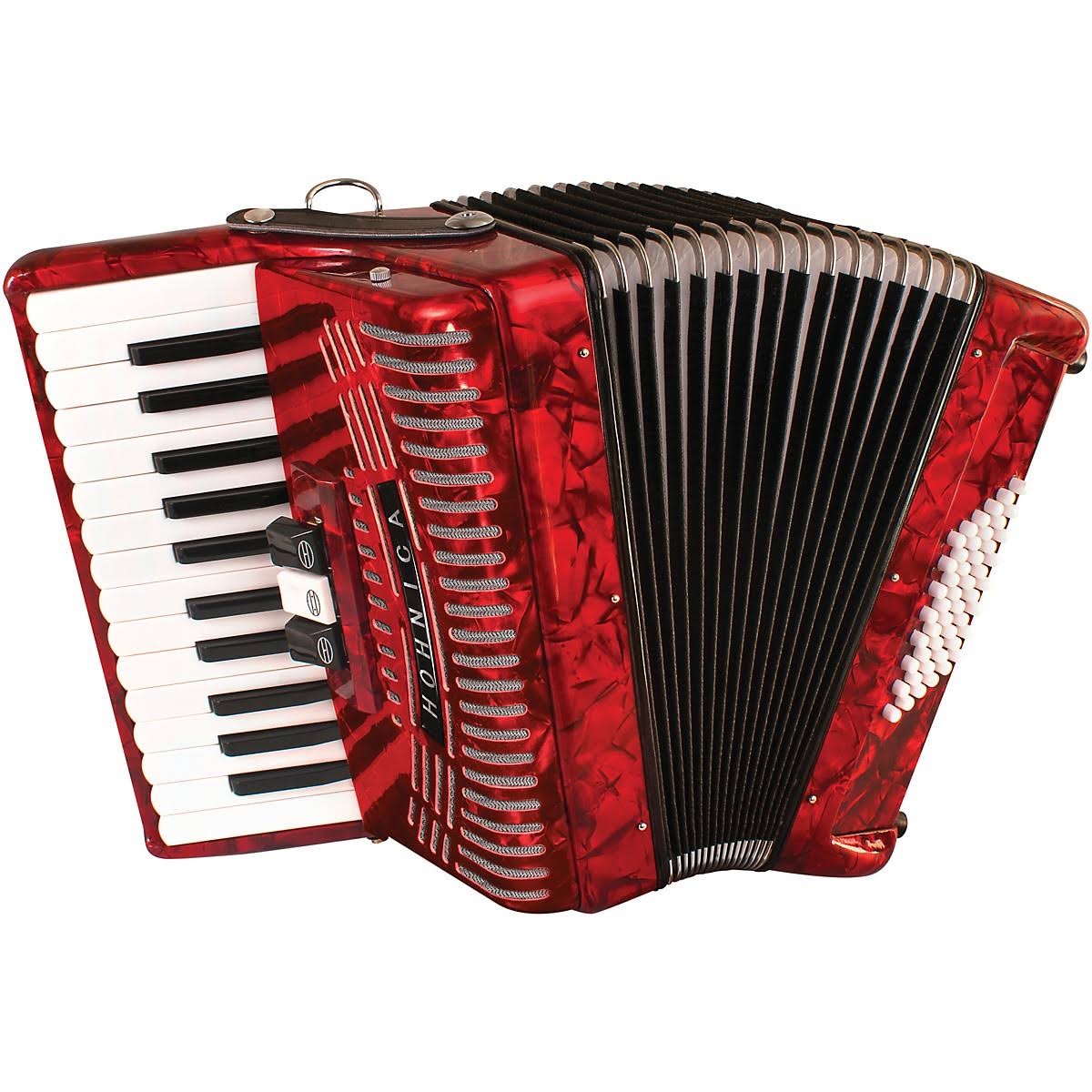 Hohner 48-BASS Accordion in Red