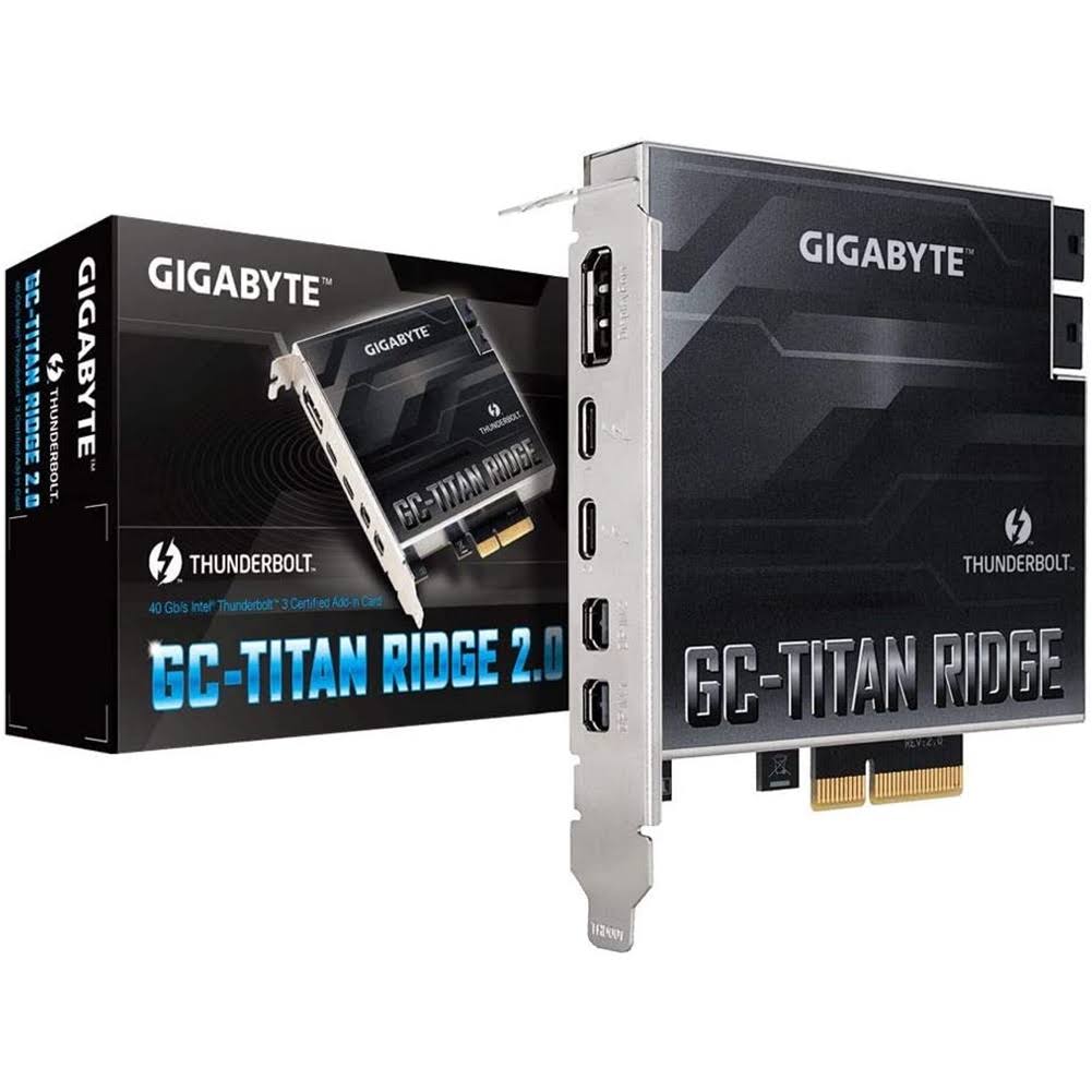 GIGABYTE GC-Titan Ridge 2.0 PCIe Expansion Card with Titan Ridge Thunderbolt 3 Connectivity