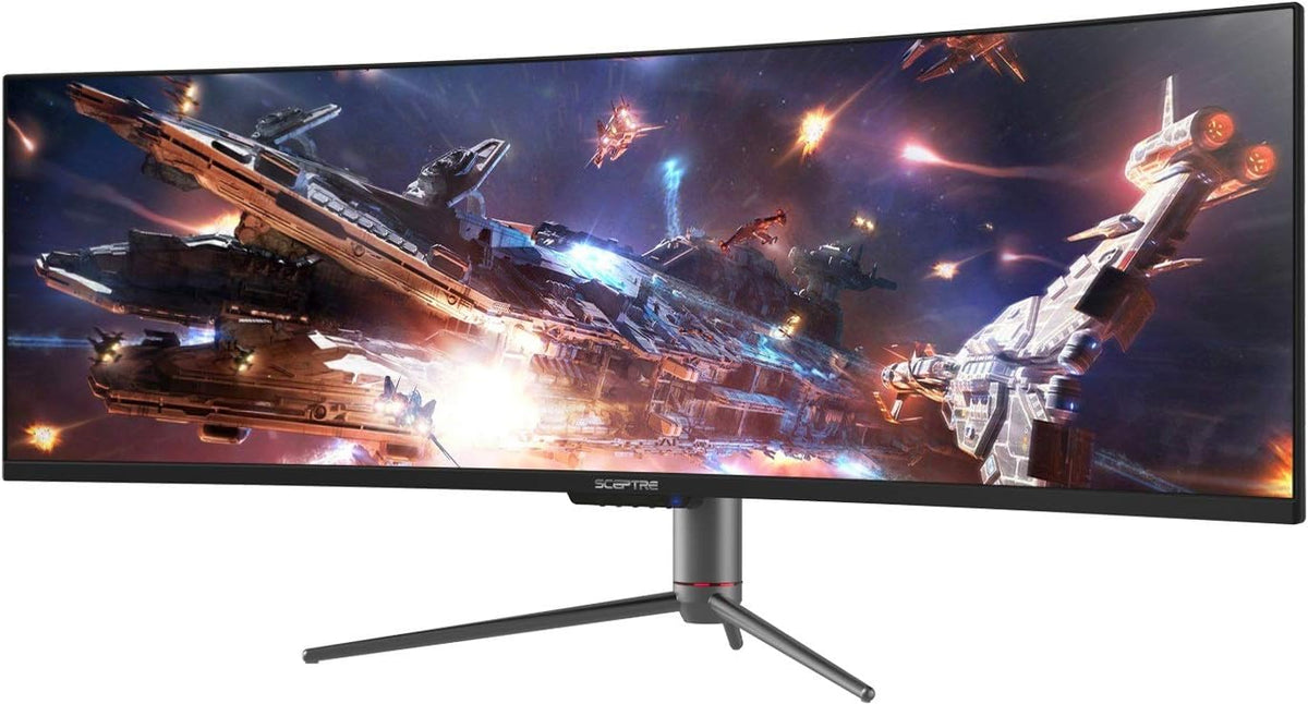 Sceptre C505B-QSN168 49-Inch Curved Gaming Monitor with Dual QHD 5120×1440 Resolution, 32:9 Aspect Ratio and up to 120Hz