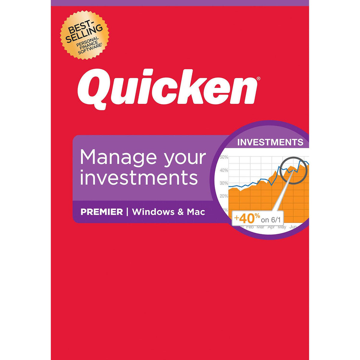 Premier Personal Finance Software, 1-Year Subscription for Windows/Mac by Quicken