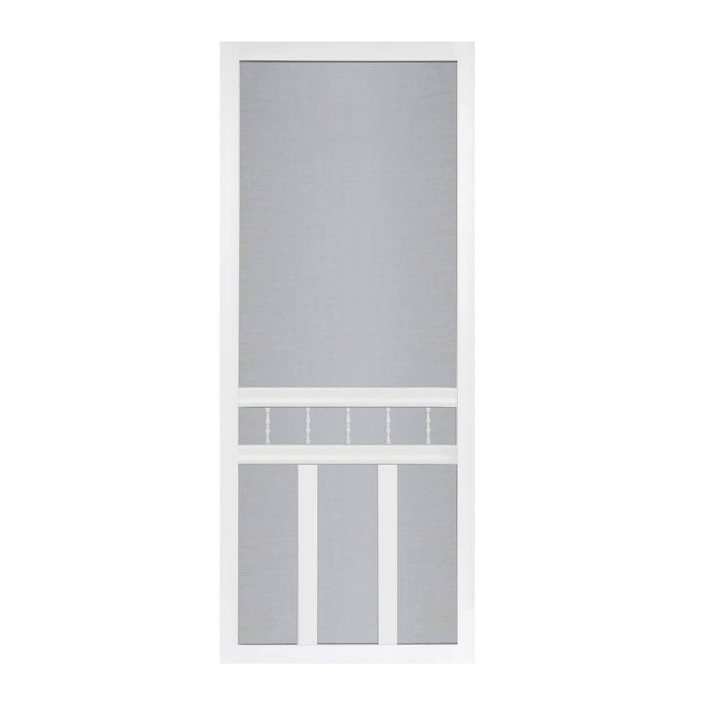 Screen Tight Waccamaw White Vinyl Screen Door, 32 in. x 80 in., with Hardware