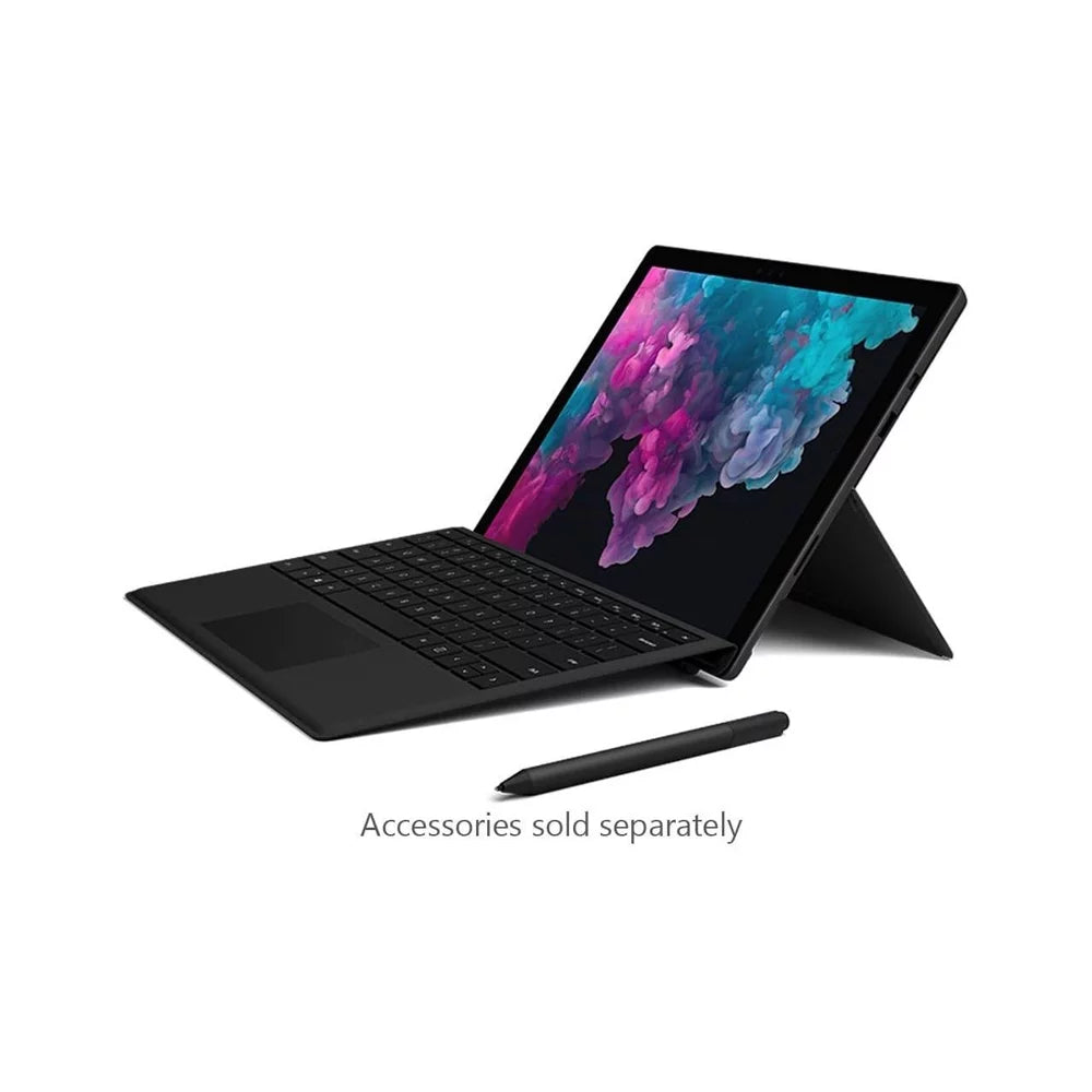Refurbished Microsoft Surface Pro 6 Tablet with Intel Core i7-8650U 1.90GHz, 16GB RAM, 512GB SSD, 12.3-Inch PixelSense Touchscreen, Intel UHD 620, Wi-Fi 802.11ac, Bluetooth, Dual Webcams and Windows 10 Home 64-Bit, Black, Pen Not Included