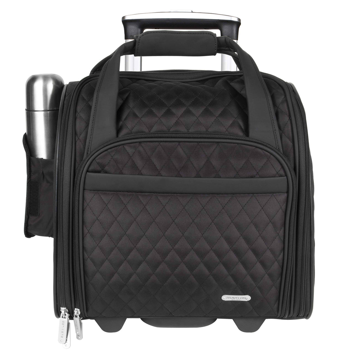 Travelon Wheeled Underseat Carry-On with Backup Bag, Black