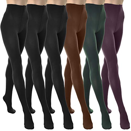 Angelina Womens Brushed Fleece-Lined Thermal Tights