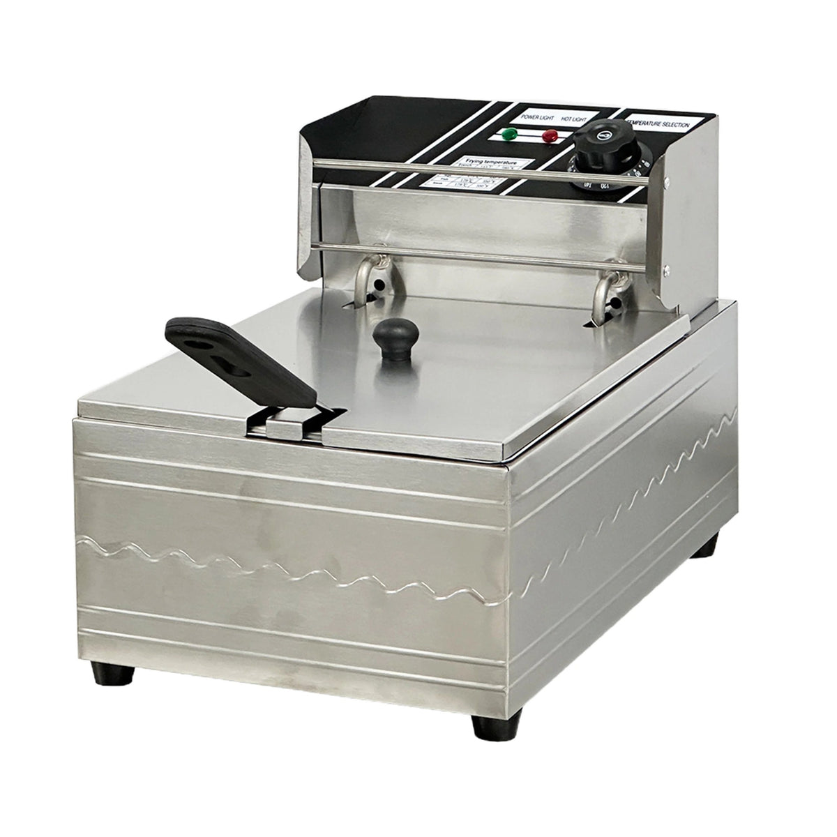2.5-Gallon 1600W Stainless Steel Countertop Deep Fryer, Large-Capacity Commercial Single-Chamber