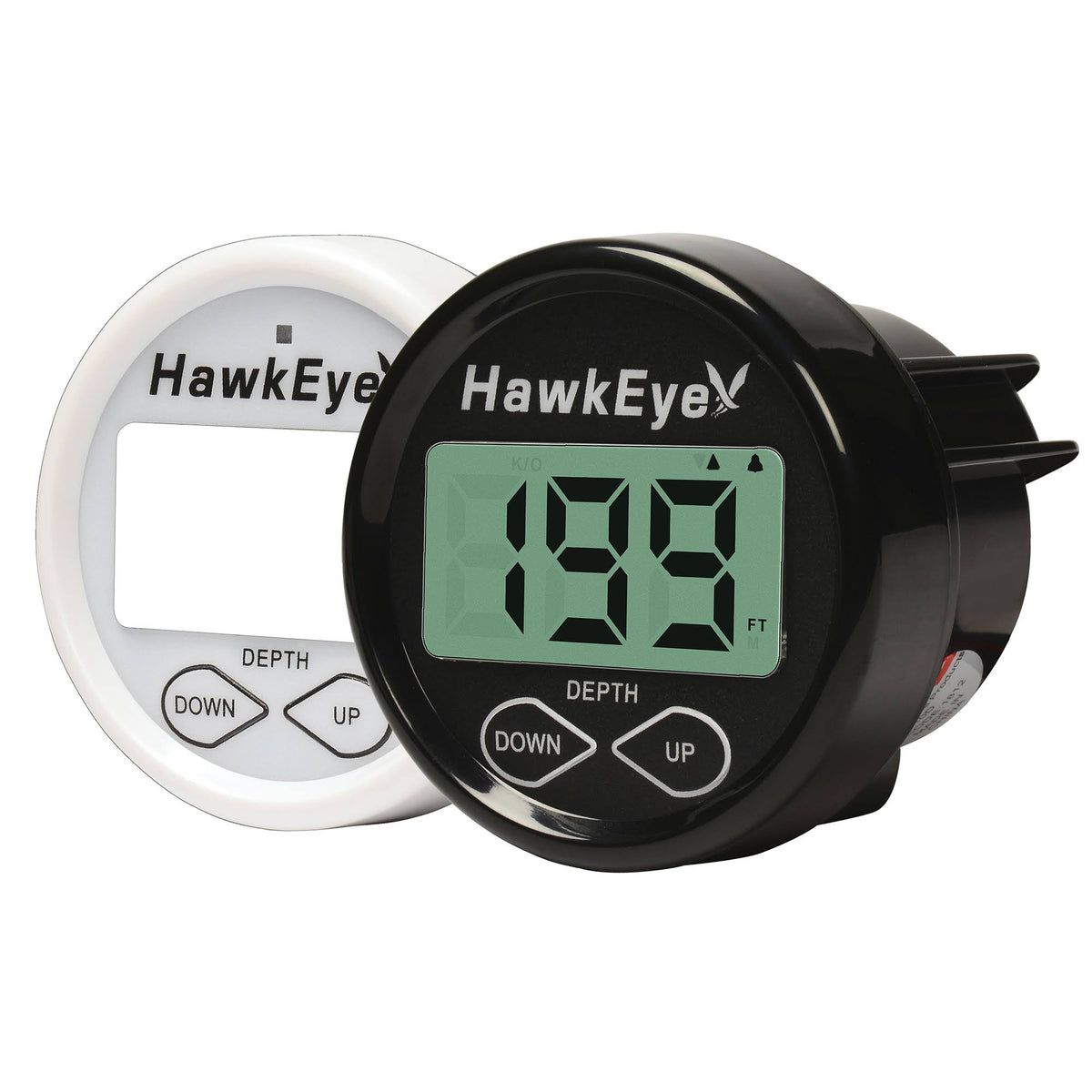 Hawkeye DT1B Softglow LCD Depth Sounder with Boat Mount, Black/White
