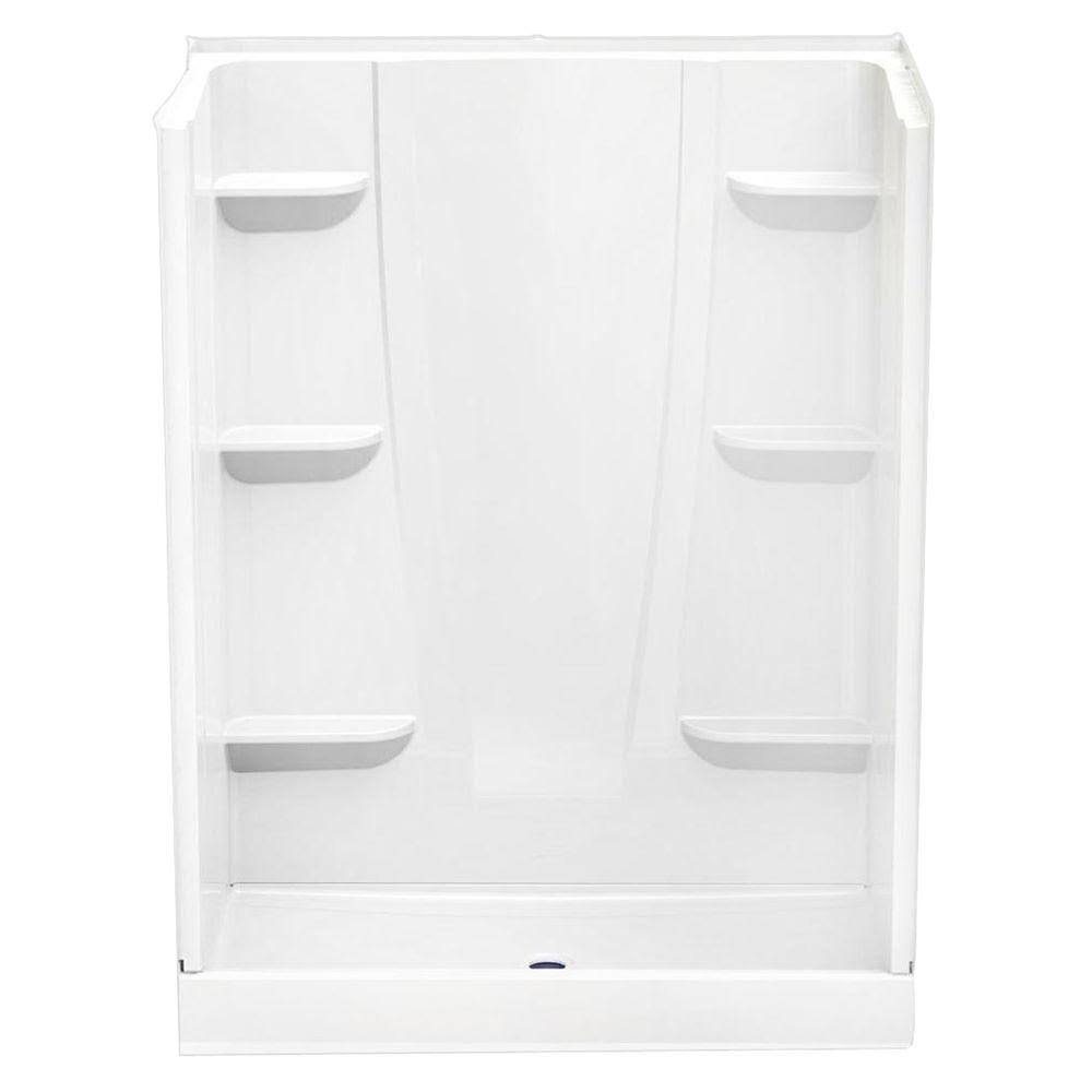 Aquatic 6034CS-AW A2 White Shower Stall, 34 in. x 60 in. x 76 in.