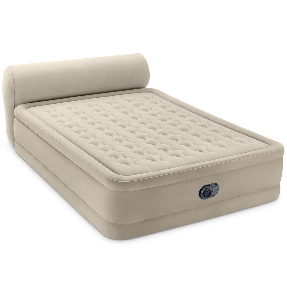 Intex Dura-Beam Queen Air Mattress with 18-Inch Headboard and Built-In Pump