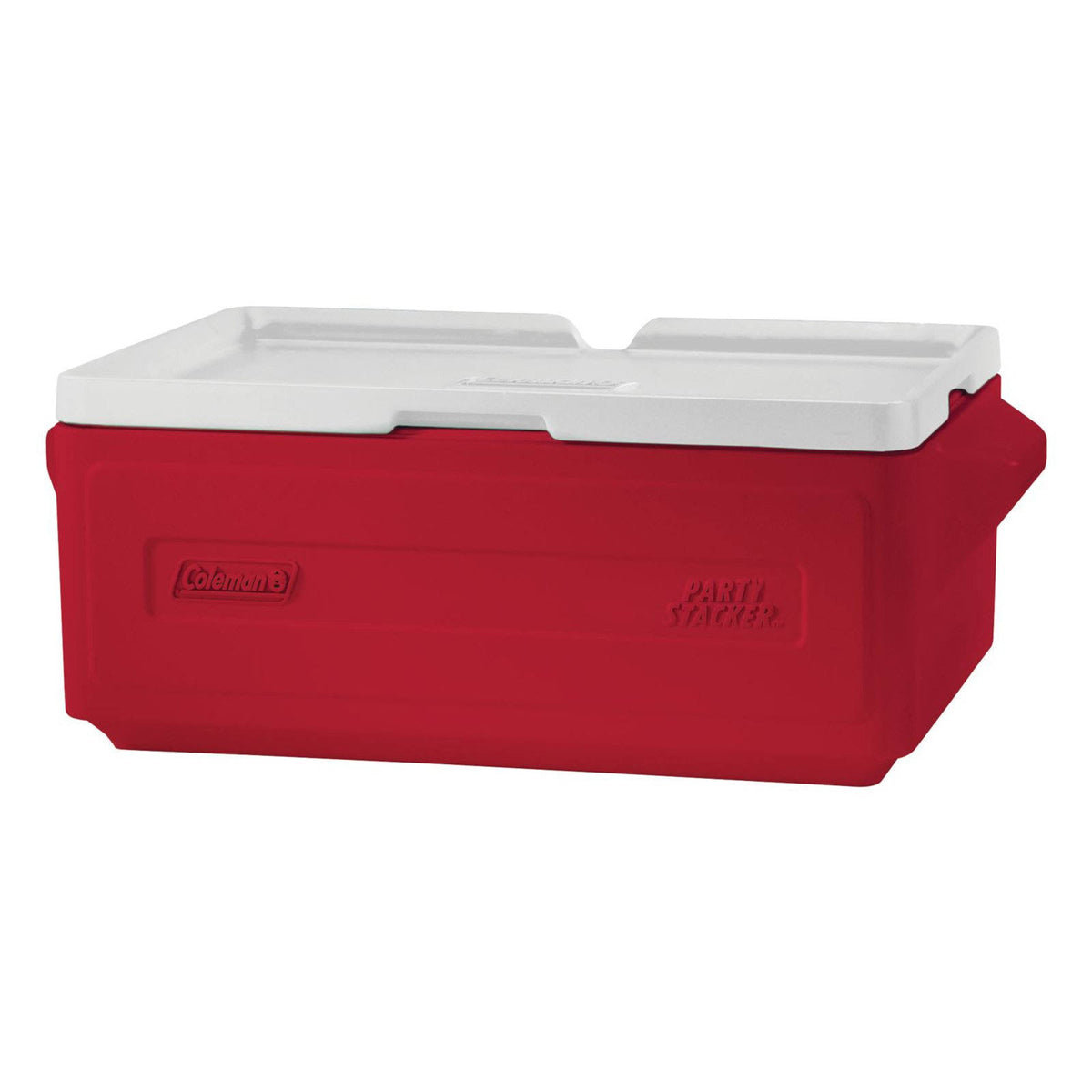 Coleman Party Stacker Cooler in Red, Sized to Hold 24 Cans