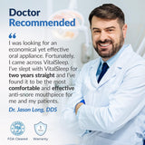 VitalSleep Adjustable Anti-Snoring Mouthpiece with Sleep Mask, Custom Jaw Positioning, BPA-Free Comfortable Fit, USA Made and FDA Cleared