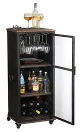 Howard Miller 547915 Brayton Wine and Bar Cabinet Door Organizer Trays, Small Brown