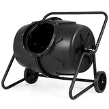 Costway 50-Gallon Wheeled Compost Tumbler for Garden Waste