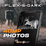 SPYPOINT Flex-S-Dark Solar Cellular Trail Camera with Built-In Solar Panel, 40MP Photos, 1080p Video with Sound, No-Glow Night Vision and Motion Activation