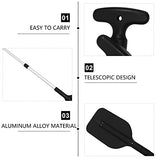 2-Piece Telescopic Boat Paddle Set with Plastic Blades and Aluminum Alloy Shafts, Adjustable Oars for Kayaking, Rafting and Canoeing