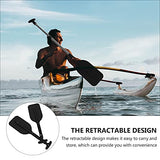 2-Piece Telescopic Boat Paddle Set with Plastic Blades and Aluminum Alloy Shafts, Adjustable Oars for Kayaking, Rafting and Canoeing