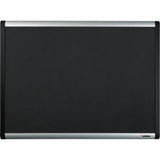 Lorell 48 × 36-Inch Black Mesh Bulletin Board with Fabric Cover
