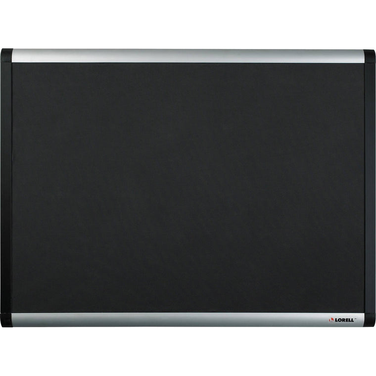 Lorell 48 × 36-Inch Black Mesh Bulletin Board with Fabric Cover