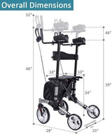 Folding Upright Walker for Seniors with a Straight Standing Design
