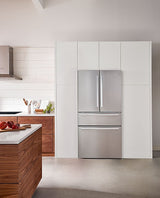 Bosch 800 Series Counter-Depth Smart Refrigerator, 20.5 Cu. Ft. with 4-Door French Door Configuration, Stainless Steel