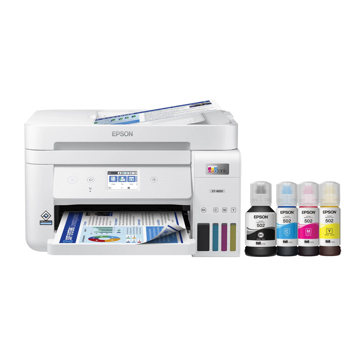 Epson EcoTank ET-4850 Cartridge-Free All-in-One Supertank Printer, White