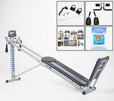 Total Gym Fit Plus Home Fitness Trainer with 14 Resistance Levels and XL Squat Stand, Blue