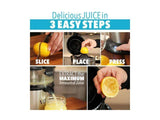 Vinci Hands-Free Electric Citrus Juicer with 1-Button Easy Press for Lemon, Lime and Orange Juicing