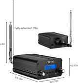 RICHRYCE Wireless FM Broadcast Transmitter for Church and Drive-In Theater Use, 1W / 7W Stereo Station with Mic, FCC Certified, 76M to 108Mhz