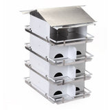 Birds Choice PMSR16 Starling-Resistant Purple Martin House with 4 Floors and 12 Rooms
