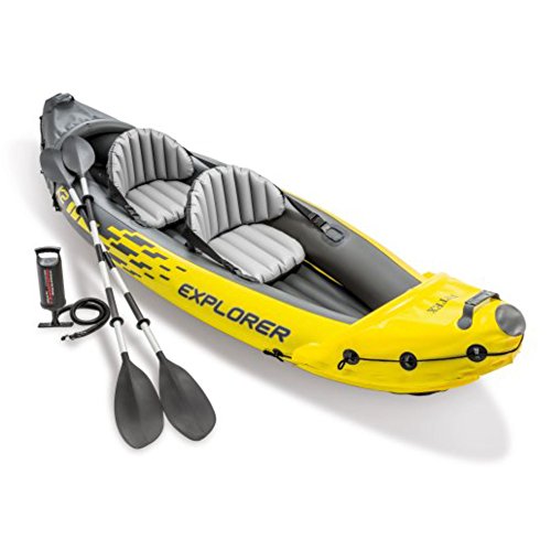 Intex Explorer K2 Inflatable Kayak Set for 2 People, Including Aluminum Oars