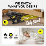 Mini Twist Stepper Machine with 330LBS Weight Capacity, Adjustable Step Height, Smooth Quiet Motion, and Full-Body Workout Design for Men and Women
