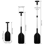 2-Piece Telescopic Boat Paddle Set with Plastic Blades and Aluminum Alloy Shafts, Adjustable Oars for Kayaking, Rafting and Canoeing