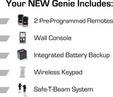Genie Model 7035-TKV Garage Door Opener with 3/4 HPc Chain Drive, Battery Backup, Wireless Keypad and Heavy-Duty Operation