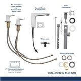Grohe Veletto 20582000 Starlight Chrome Bathroom Faucet with 4-Inch Centerset and 2 Handles