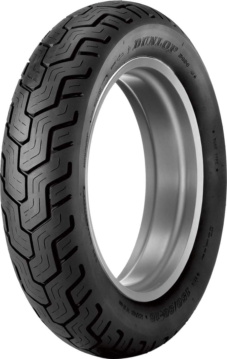 Dunlop D404 130/90-15 (66H) Rear Motorcycle Tire, Blackwall