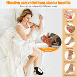 Black Plantar Fasciitis Night Splint Sock with Support Plate, Designed for Men and Women with Achilles Tendonitis, Foot Drop, Heel Spurs, and Heel Pain, Small