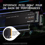 WD_BLACK 2TB SN770 Internal Gaming SSD with Gen4 PCIe and M.2 2280 Form Factor, Up to 5,150 MB/s, WDS200T3X0E