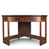 Leick Furniture Mission Corner Desk for Computing and Writing, Oak